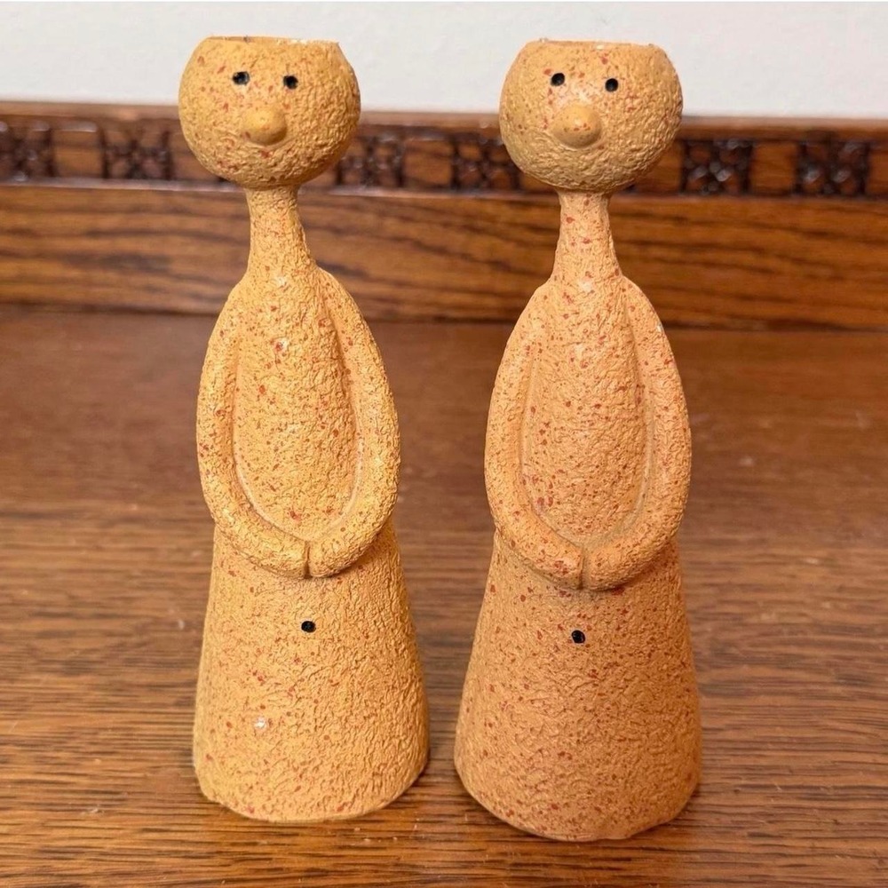 Pair of Resin Taper Candle Holders
